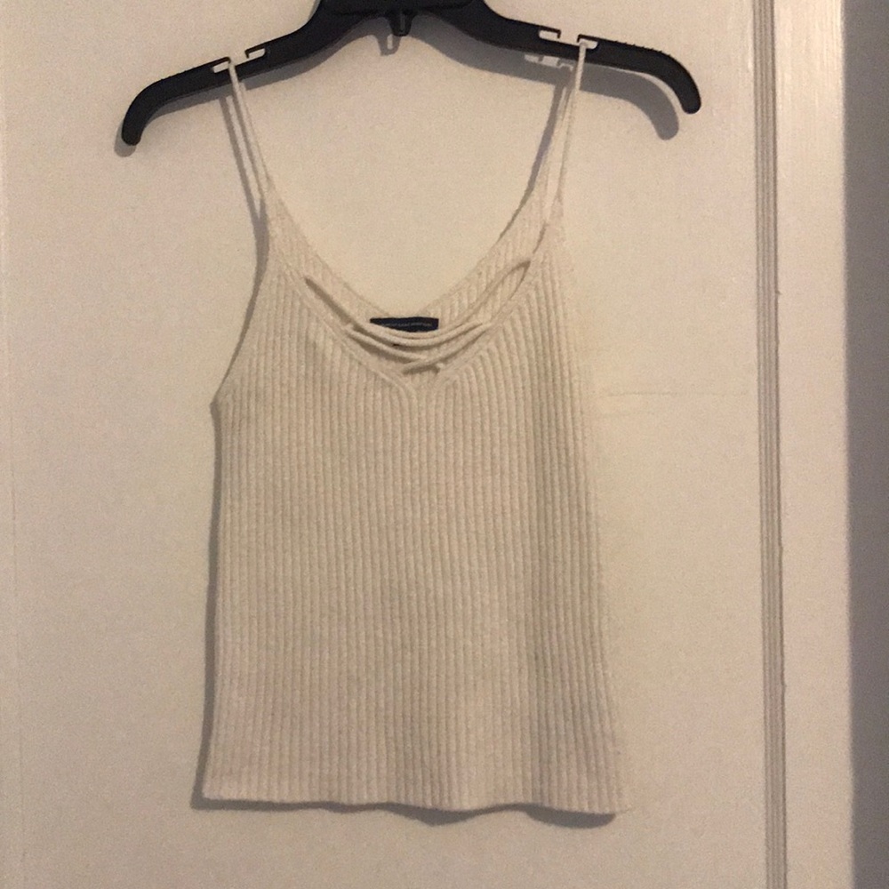 american eagle white cross tank